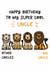 Cute Birthday Card - Super Cool Uncle - Lions created by Lyndsay Moon