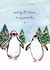 Cute Christmas Card - For Your Favourite - Penguin Couple created by Louise Mulgrew