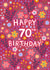 Pretty Birthday Card - 70th - Floral created by Pear Tree Press
