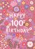 Pretty Birthday Card - 100th - Floral created by Pear Tree Press