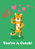 Cute Valentines Day Card - You're A Catch - Anniversary Card created by Studio Boketto