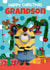 Festive Minions Christmas Card For Grandson – Reindeer Fun created by Danilo