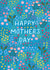 Pretty Teal Mother's Day Card - Flowers - Floral created by Pear Tree Press