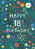 Pretty Birthday Card - 18th - Floral created by Pear Tree Press
