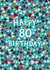 Classic Birthday Card - 80th - Geometric - For Him created by Pear Tree Press