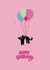 Funny Birthday Card - Cat And Balloons created by Laura Beutner
