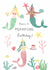Cute Birthday Card - Mermazing - Mermaids created by Just like Sophie
