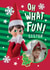 Personalised Elf Christmas Photo Card For Sister – Oh What Fun! created by Danilo