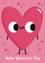 Cute Valentine's Day Card - Happy Valentine's Day - Retro Heart created by Sophie Kent Illustration