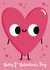 Cute Valentine's Day Card - First Valentine's Day - Heart created by Sophie Kent Illustration