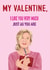 Cute Valentine's Day Card - Bridget Jones - I Like You Just As You Are. created by Things By Bam