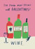 Funny Galentine's Day Card - Wine created by Alice Mole Illustration