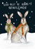 Cute Christmas Card - Hares created by Harriet Lowther