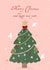 Cute pink Christmas tree card created by Nika Venturini