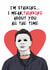 Funny Valentine's Card - Michael Myers - I'm Stalking I Mean, Thinking created by Sundiva Designs