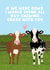 Cute Valentine's Day/Anniversary Card - Cow Couple - If We Were Cows created by Pink Peach Cards