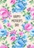 Pretty Mothers Day Card - Blue And Pink Florals created by Poppy & Mabel 