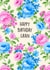 Pretty Birthday Card - For Gran - Bright Florals created by Poppy & Mabel