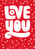 Cute Valentine's Day Card - Hearts - Love You created by Kay Wolfersperger