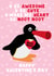 Cute Valentines Day Card - Pingu - My Heart Go Noot Noot created by Pink Peach Cards