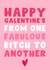 Funny Valentine's Day Card - From One Fabulous Bitch To Another created by Pink Peach Cards