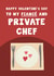 Funny Valentines Day Card - For Fiancé - Private Chef created by Card and Cake
