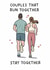 Cute Valentine's Day Card - Couples That Run Together created by That Little Map Shop