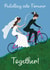 Cute Wedding Card - Tandem Cycling - Pedalling Into Forever Together created by Bower