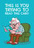 Funny Birthday Card - Old Man - Squinting To Read created by AbiGoLucky