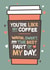 Cute Romantic Partner Card - Coffee - Hearts - Anniversary Card created by Laurent Collective