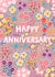 Pretty Anniversary Card - Pink Ditsy Floral created by Pear Tree Press