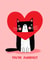 Cute Valentine's Day Card - You're Purrfect created by Nicola Watson