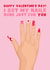 Cheeky Valentine's Day Card - Manicure created by Pink Peach Cards