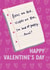 Rude Valentine's Day Card - Roses Are Red - Poem created by Sarah Harding