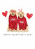 Cute Valentine's Day Card - Golden Retriever Couple - Love You created by badgerbee design