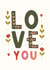 Pretty Valentines Day Card - Floral Typography created by Abbie Imagine
