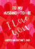 Classic Valentine's Day Card - Husband To Be - I Love You created by Geordies Love Gin