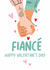 Cute Valentine's Day Card - For Fiancé - Holding Hands created by Superlush Cards