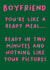 Funny boyfriend valentines day card created by Red Koala