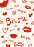 Cute Valentine's Day Card - Bisou - Kisses created by @tikkled.pink