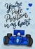 Cute Valentine's Day Card - Pole Position - Driving created by Lettering By LiMaMo