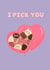 Cute Valentine's Day Card - Chocolate Box Card - I Pick You created by This Gal Designs