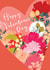 Pretty Valentines Card - Floral Heart - Happy Valentine's Day created by Louise Tiler