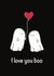 Cute Halloween Card - Ghosts - I Love You Boo created by Bianca Crew Designs