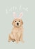 Cute Easter Card - Golden Retriever created by Honey & Velvet Studio