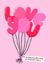 Cute Valentine’s Card - For Girlfriend - Love You Balloons created by Fliss Muir