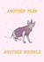 Funny Birthday Card - Wrinkly Sphynx Cat created by AmySrvc Illustration