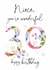 Traditional Birthday Card - 30th - Wonderful Niece created by Katie Phythian Design