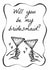 Modern Wedding Card - Will You Be My Bridesmaid? - Glasses created by Blush & Blossom 