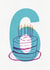 Fun birthday card - 6 years old - birthday cake with candles created by London Road Designs